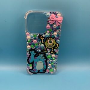 Decorative Phone Case with Cartoon Characters - Multicolor